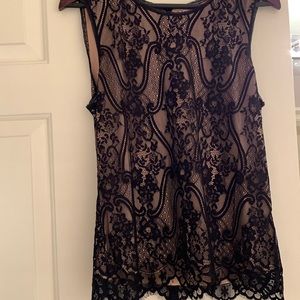 Black lace large runs small with tag never worn
